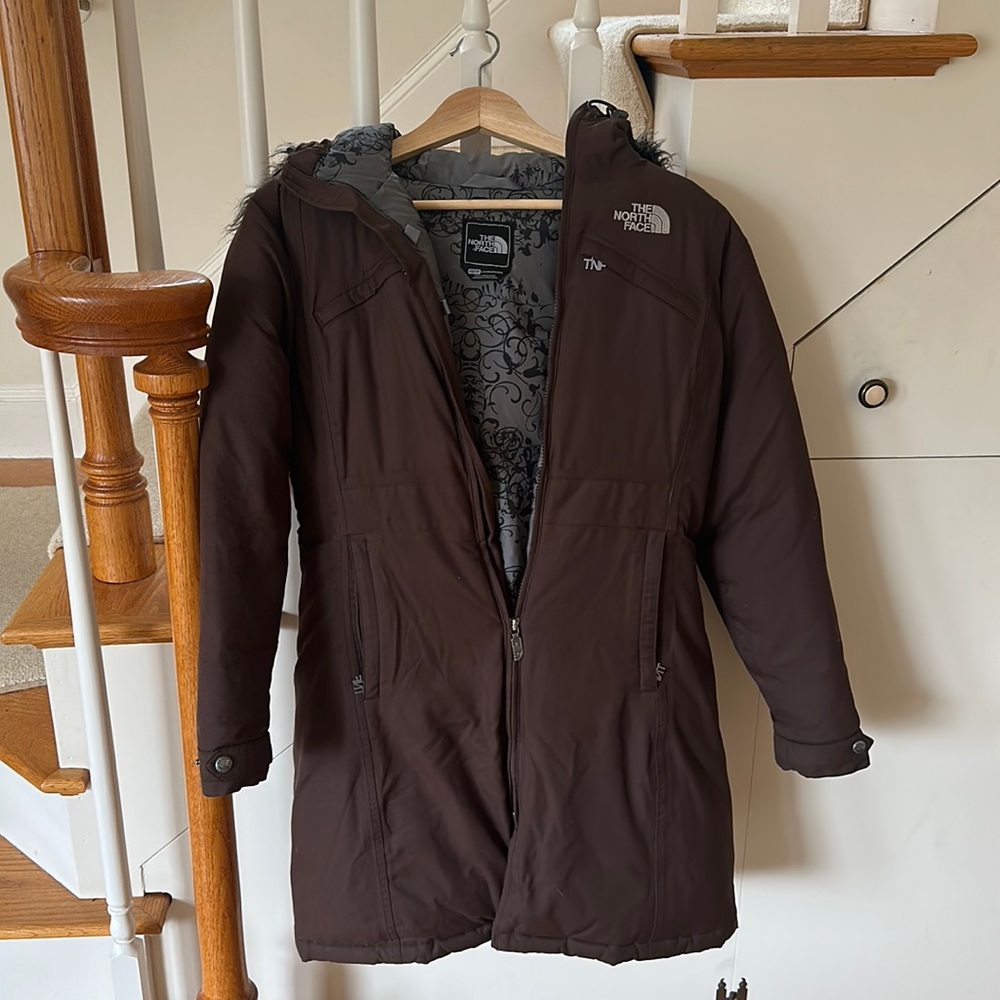 *jammed zipper* Northface Brown Winter Parka